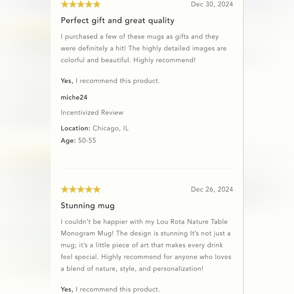 Anthropologie Lou Rota Nature Table Monogram Mug "Q" - yellow, gold, white - Picture 6 of 14